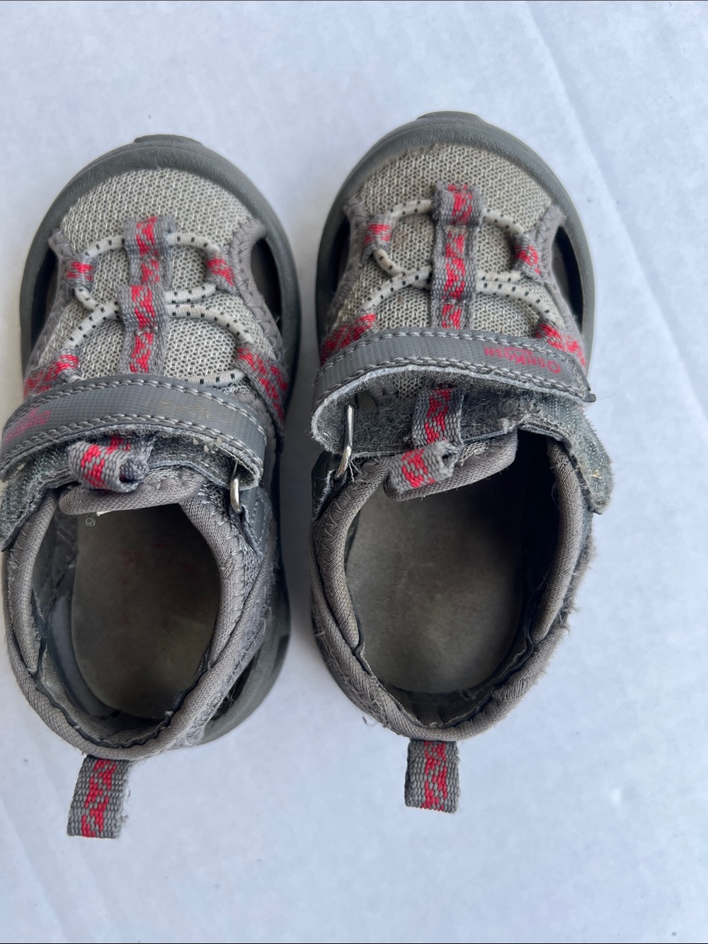 Kids Gray and Pink Active Sandals
